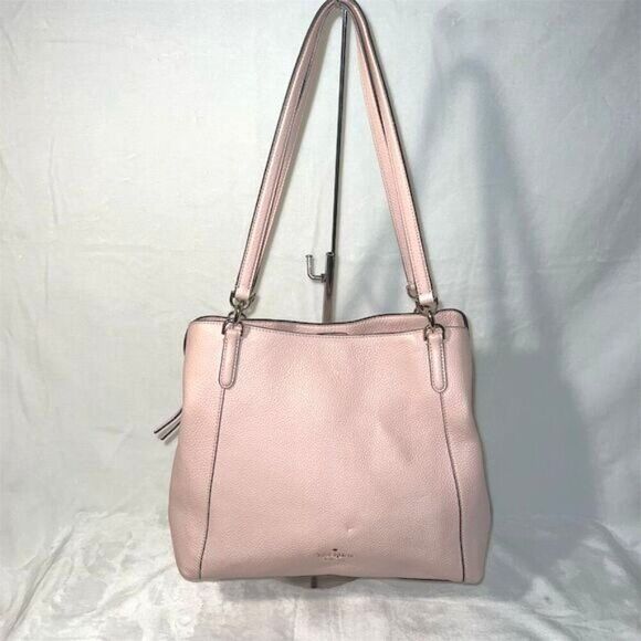 Kate Spade Jackson Large Light Pink Leather Shoulder Bag Triple Compartment - Picture 1 of 16